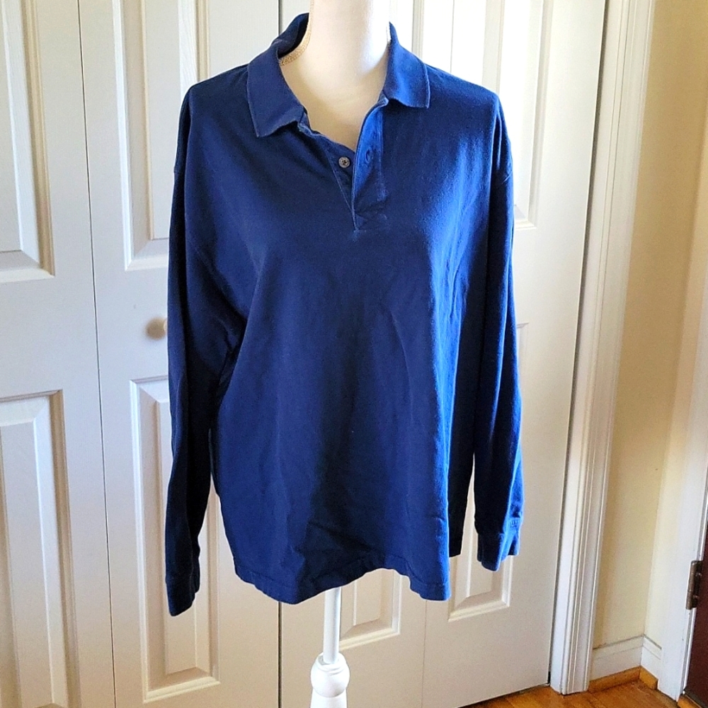 Mens long sleeve polo
